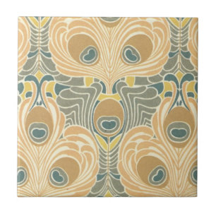 art deco art nouveau fredsock mönster art kakelplatta