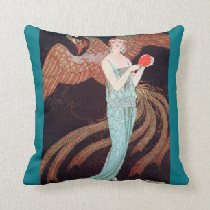 Art déco art nouveaubomullsdekorativ kudde