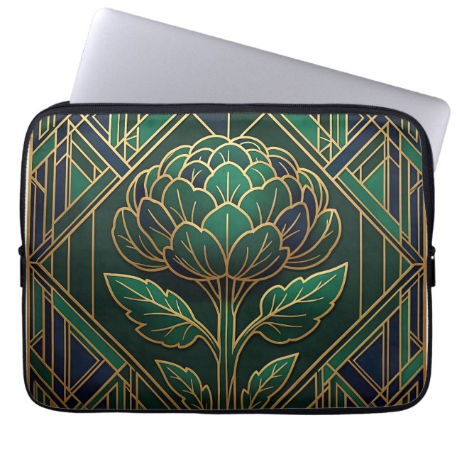 Art Deco Artichocke Laptop Fodral (Framsidan)