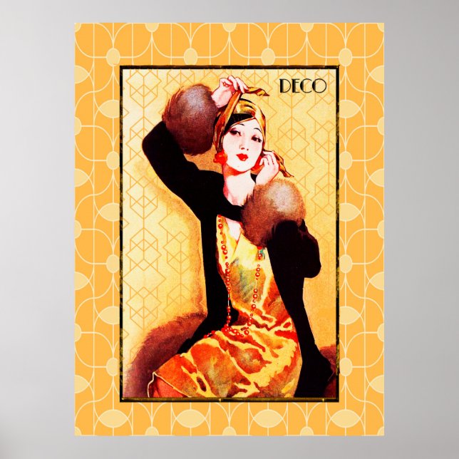 Art Deco Asian Beauty Poster (Framsidan)