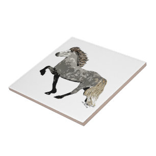 Art Deco Astrid Islands Horse Kakelplatta