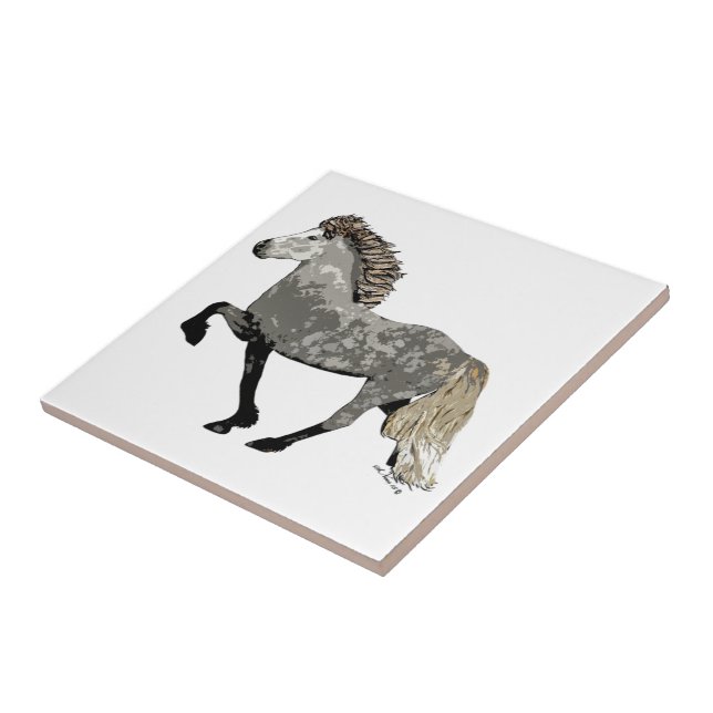 Art Deco Astrid Islands Horse Kakelplatta (Sidan)