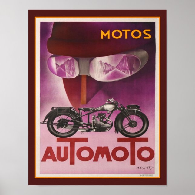 Art Deco Automoto 1930 Poster (Framsidan)