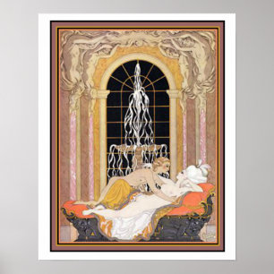 Art Deco av Barbier "Les Liaisons Dangereuses" Poster