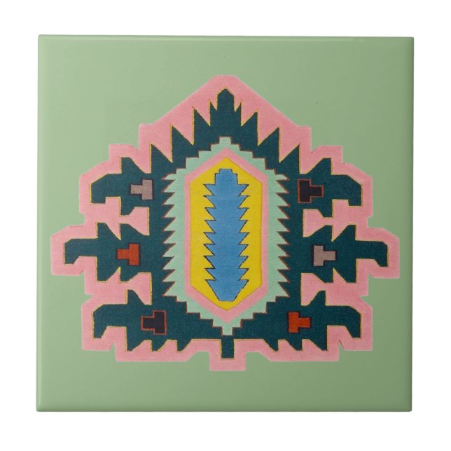 Art Deco-bakgrundssplash Kakelplatta (Framsidan)