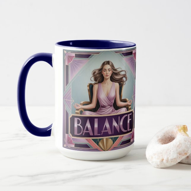 Art Deco Balans Meditations Mugg (Med munk)