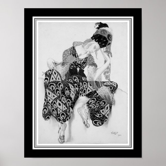 Art Deco Ballet Russes ca. 1922 Poster (Framsidan)