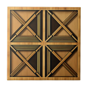 Art Deco Bamboo Geometric Tile Kakelplatta