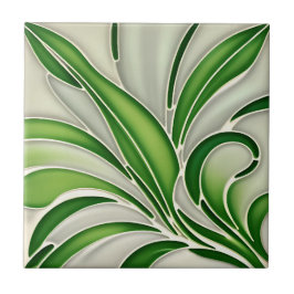 Art Deco Bambu bladplattor Kakelplatta