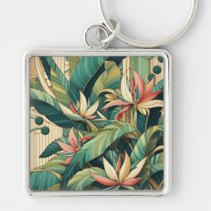 Art Deco bananblad nyckelring