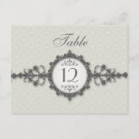 Art Deco Band Taupe Bordskylt