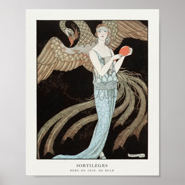 Art Deco Barbier Mode Illustration Poster (Framsidan)