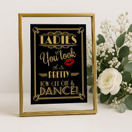Art Deco Bathroom nu kommer ut och dansar Poster