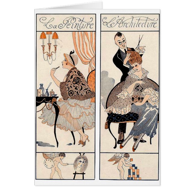 Art Deco Beauty Hälsningskort (Framsidan)