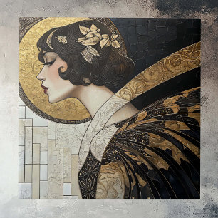 Art Deco Beauty Kakelplatta