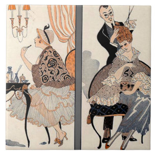Art Deco Beauty Kakelplatta