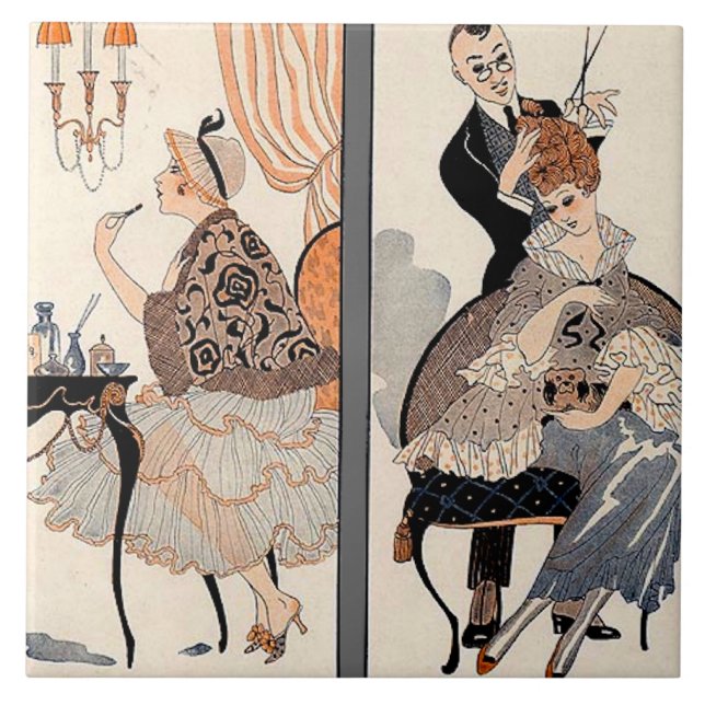 Art Deco Beauty Kakelplatta (Framsidan)