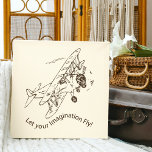 Art Deco Bi-flygplan - låt din fantasi flyga. Canvastryck<br><div class="desc">Handdragen vintage 1920 med två flygplan på krämbakgrunden. Det här är en genomskinlig bild och text är en fast del av bilden. Du kan ändra bakgrunden till färg och storleka och placeringen av bilden och lägga till mer text (kanske lägga till en namn?). Den här designen matchar Art Deco Bi-flygplan-samlingen....</div>