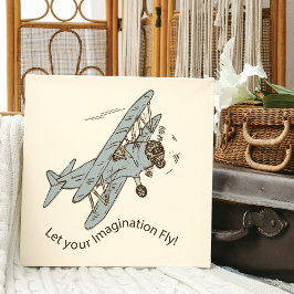 Art Deco Bi-flygplan - låt din fantasi flyga. Canvastryck