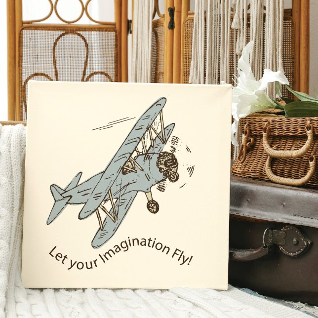 Art Deco Bi-flygplan - låt din fantasi flyga. Canvastryck (Skapare uppladdad)