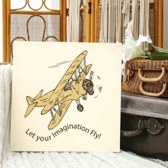 Art Deco Bi-flygplan - låt din fantasi flyga. Canvastryck (Skapare uppladdad)