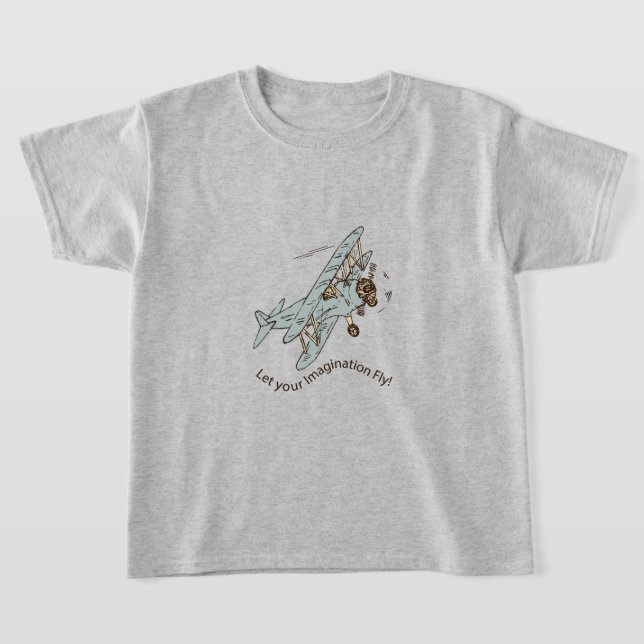 Art Deco Bi-flygplan - låt din fantasi flyga. T Shirt (Laydown)