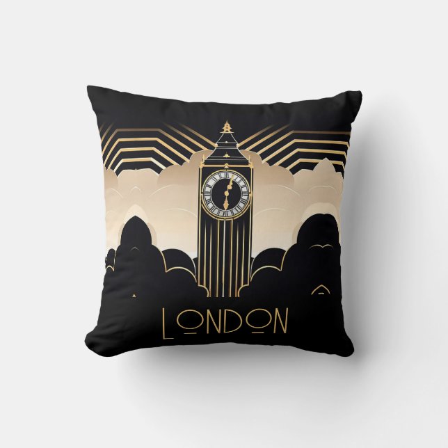 Art Deco Big Ben Kudde (Framsida)