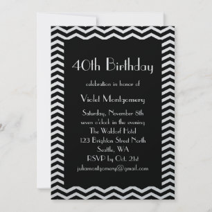 Art Deco Birthday-inbjudan Inbjudningar