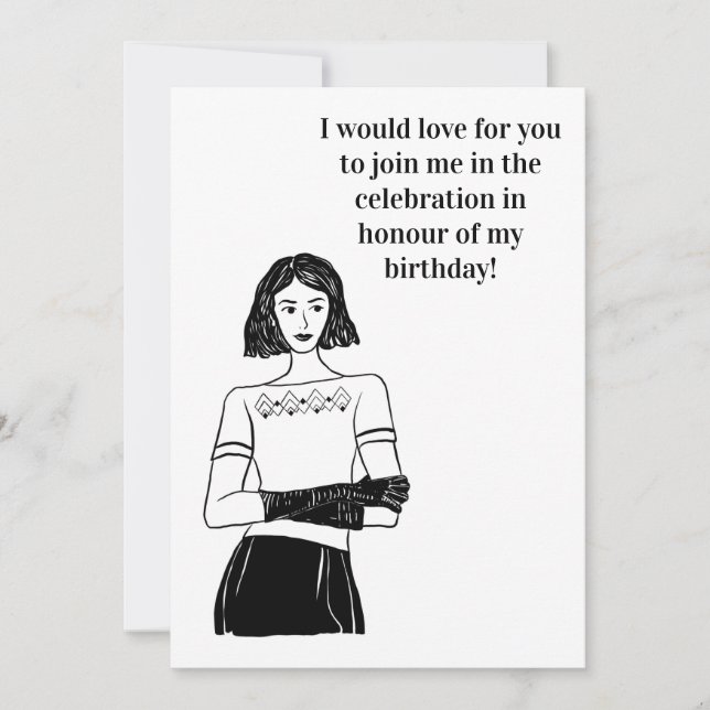 Art deco birthday invitation  inbjudningar (Framsida)