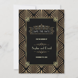 Art Deco Black 1920s Spara datumet