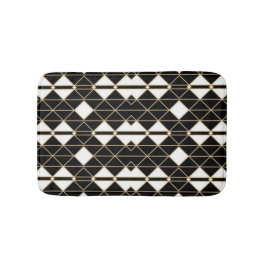 Art Deco Black and Gold Geometric luxury Badrumsmatta