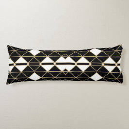 Art Deco Black and Gold Geometric luxury Kroppskudde