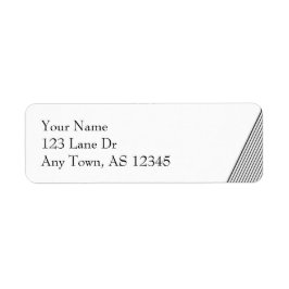 Art Deco Black and White Rand Returadress Etikett