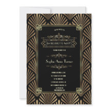 Art Deco Black Gatsby 1920-talet Bachelorette Part