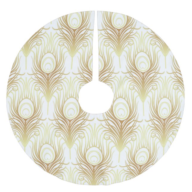 Art Deco Black Guld: 1920-talet Julgransmatta Borstad Polyester (Framsidan)