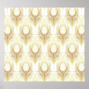 Art Deco Black Guld: 1920-talet Poster