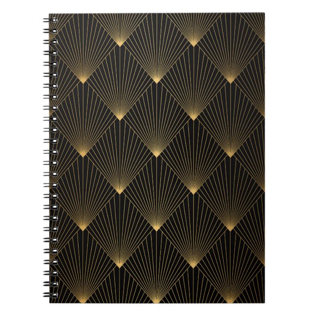 Art Deco: Black Guld Elegance. Anteckningsbok (Framsidan)
