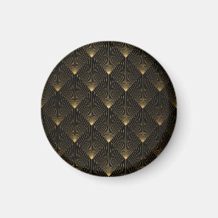 Art Deco: Black Guld Elegance. Magnet