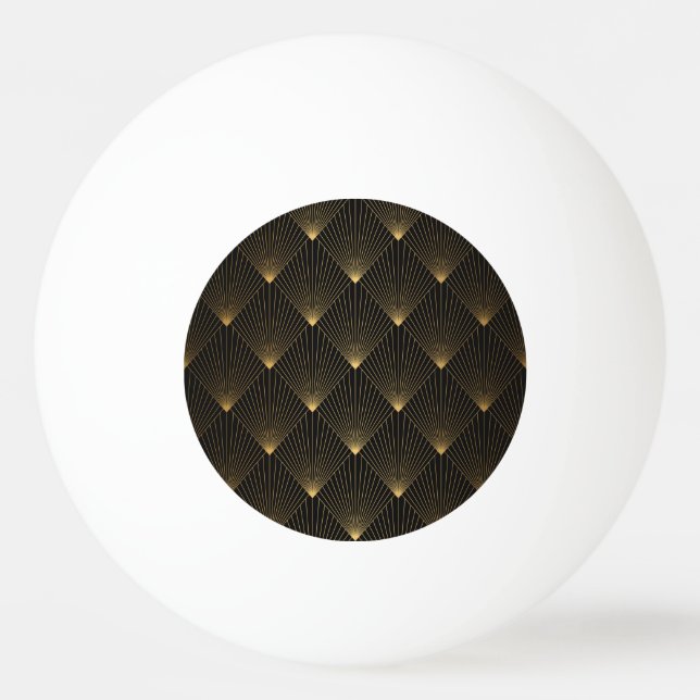 Art Deco: Black Guld Elegance. Pingisboll (Framsidan)