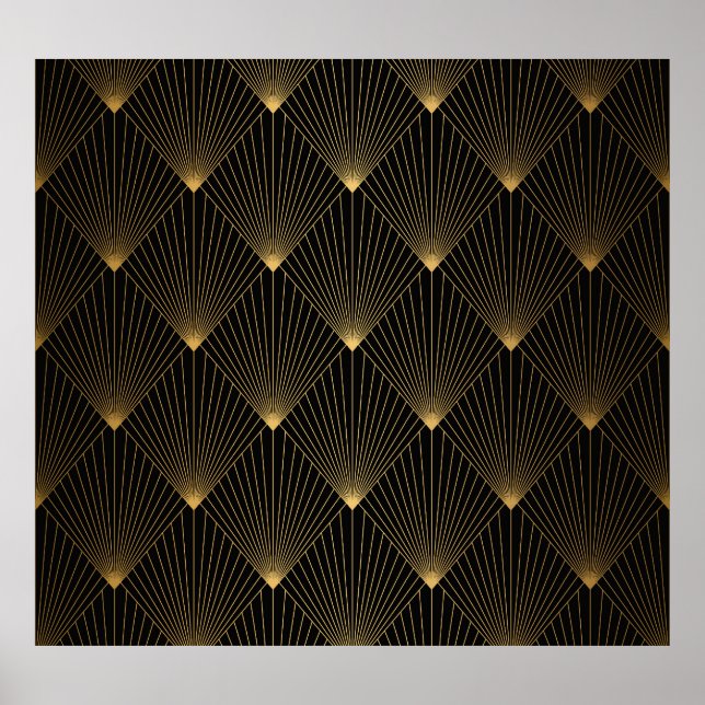 Art Deco: Black Guld Elegance. Poster (Framsidan)