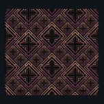 Art Deco Black-Guld Elegance Poster<br><div class="desc">Sömlös mönster i Art Deco stil. Svarta och gyllene arbeten. 3d-effekt keramiska plattor. Lyxbakgrund Stega in på 20-talet med Art Deco Luxury! Golden Tiles Shine. Art Deco Luxe: Golden Tilework Delight. Bygg upp 20-årsportsby, nouveau, mönster, 20-årsjubileum, diamant, illustration, decor, dekanter, ram, guld, retro, linje, sömlös, geometrisk, lyx, etnisk, textilt, geometri,...</div>