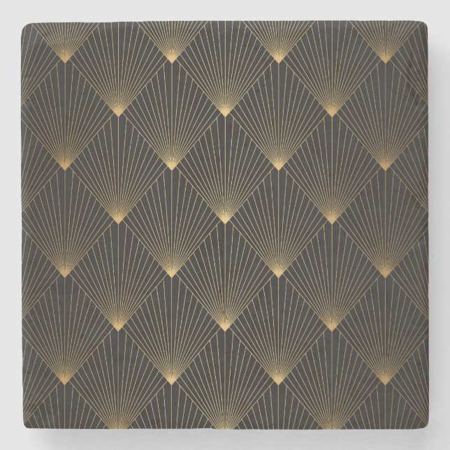 Art Deco: Black Guld Elegance. Stenunderlägg (Framsidan)