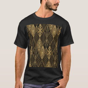 Art Deco Black Guld Elegance T Shirt