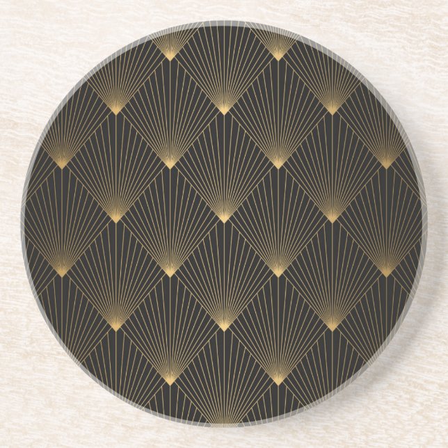 Art Deco: Black Guld Elegance. Underlägg (Framsidan)