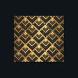 Art Deco Black Guld: Geometric Canvastryck<br><div class="desc">Art Deco Mönster. Sömlös svart bakgrund och guld bakgrund. Skalor eller snäckor korsar snöre-ornament. Minimalistisk geometrisk design. Vintage linjer. 1920-30-talets motiv. Lyxillustration av vintagen Raring Twenties Revived! Luxe Art Deco Illustration Exudes Vintage Glamor. Burst of Roaring Twenties! Guld & Black Art Deco mönster. Vintagens lyx för en sofistikerad vib. mönster,...</div>