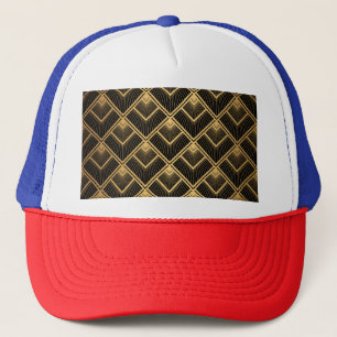 Art Deco Black Guld: Geometric Keps