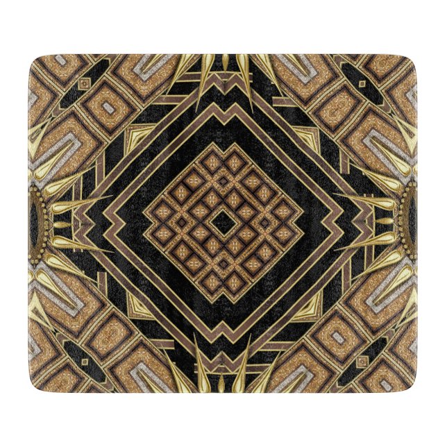 Art Deco Black Guld Geometric StylishGlam Mönster (Framsidan)