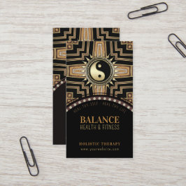 Art Deco Black Guld New Age Guld Glam Yin Yang Visitkort
