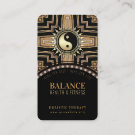 Art Deco Black Guld New Age Guld Glam Yin Yang Visitkort