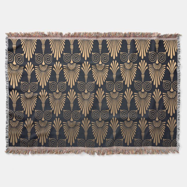Art Deco Black Guld: Retro. Filt (Framsidan)